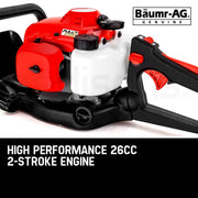 Baumr-AG 26CC Petrol Hedge Trimmer - 2-Stroke Clipper Saw Precision 24