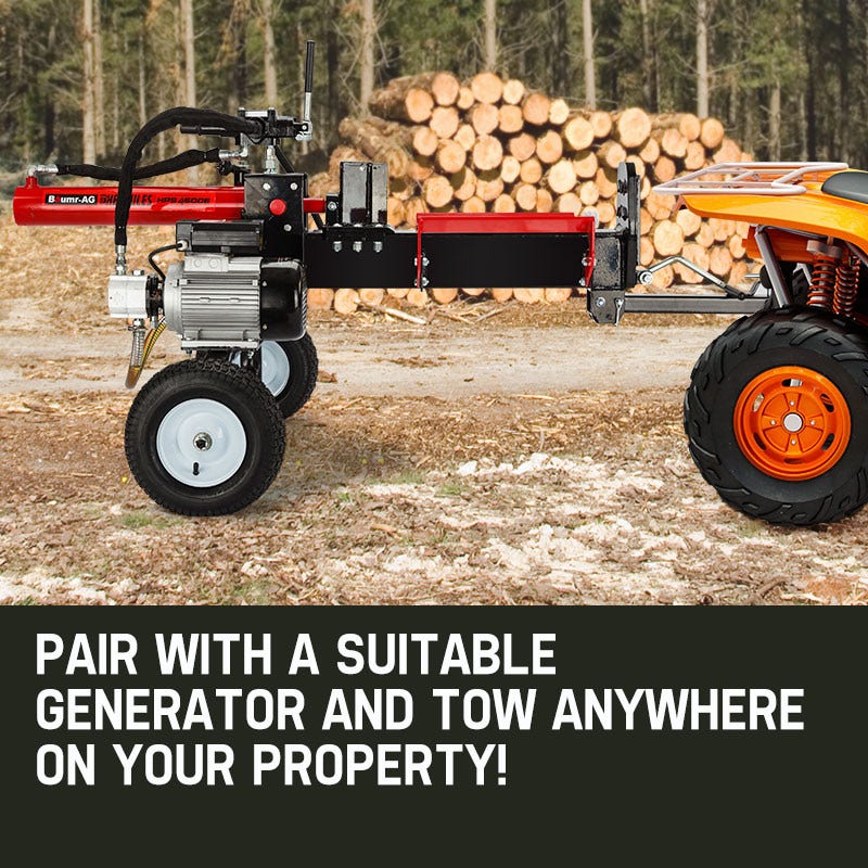BAUMR-AG 20 Tonne Electric Hydraulic Towed Wood Log Splitter - HPS4500 ...