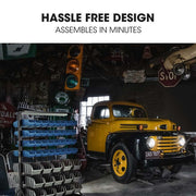 BAUMR-AG 94 Parts Bin Rack Storage System Mobile Double-Sided - Blue