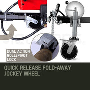 BAUMR-AG 65 Tonne Diesel Hydraulic Horizontal and Vertical Towed Wood Log Splitter with Detachable 4-Way Wedge - HDS800