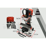 BAUMR-AG 350W Variable Speed Vertical Tilting Head Benchtop Mini Mill Drill Press, with Clamp Kit