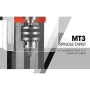 BAUMR-AG 350W Variable Speed Vertical Tilting Head Benchtop Mini Mill Drill Press, with Clamp Kit