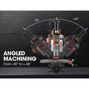 BAUMR-AG 350W Variable Speed Vertical Tilting Head Benchtop Mini Mill Drill Press, with Clamp Kit