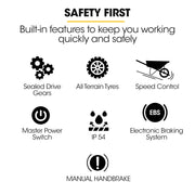 BAUMR-AG 40V Battery Powered Material Handling Dumper Wheelbarrow Motorised Electric, 300kg Capacity