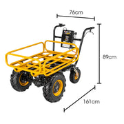 BAUMR-AG 40V Battery Powered Material Handling Dumper Wheelbarrow Motorised Electric, 300kg Capacity