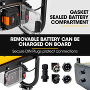 BAUMR-AG 40V Battery Powered Wheelbarrow Motorised Electric, 80L Bucket Volume, 260kg Capacity