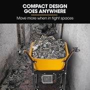 BAUMR-AG 40V Battery Powered Wheelbarrow Motorised Electric, 80L Bucket Volume, 260kg Capacity