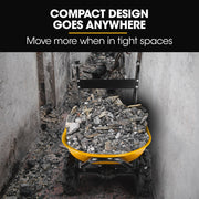 BAUMR-AG 40V Battery Powered Wheelbarrow Motorised Electric, 100L Bucket Volume, 4 Wheel, 260kg Capacity