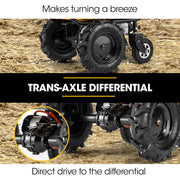 BAUMR-AG 40V Battery Powered Wheelbarrow Motorised Electric, 100L Bucket Volume, 4 Wheel, 260kg Capacity