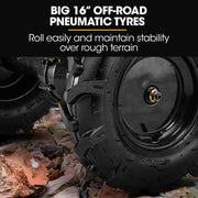 BAUMR-AG 40V Battery Powered Wheelbarrow Motorised Electric, 100L Bucket Volume, 4 Wheel, 260kg Capacity