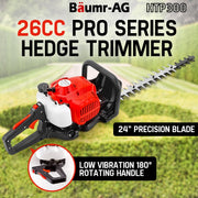 Baumr-AG 26CC Petrol Hedge Trimmer - 2-Stroke Clipper Saw Precision 24