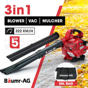 BAUMR-AG Petrol Hand-Held 3-in-1 Leaf Blower Vacuum Mulcher