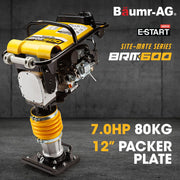 Baumr-AG 80kg Tamper Rammer Compactor - Wacker Petrol 7HP Packer Jack Plate