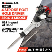 Baumr-AG 4 Stroke Petrol Jackhammer, with 2 Chisels, Carry Bag