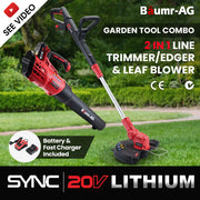 BAUMR-AG Whipper Snipper and Leaf Blower Combo Kit, with 20V SYNC Battery and Charger