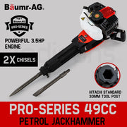 Baumr-AG JackHammer Demolition 3.5HP Petrol Jack Hammer Concrete Rock-Drill