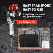 Baumr-AG 4 Stroke Petrol Jackhammer, with 2 Chisels, Carry Bag