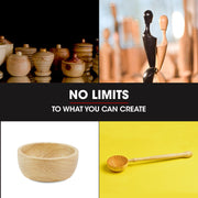 BAUMR-AG 1000 x 350mm Wood Lathe Turning Machine, 370W S1 Motor, 4 Speed