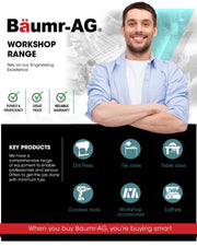 BAUMR-AG 1000 x 350mm Heavy Duty Wood Lathe Turning Machine, 550W S1 Motor, Variable Speed, with Stand