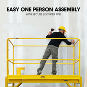 Safety Guard Rail for Adjustable Mobile Scaffold