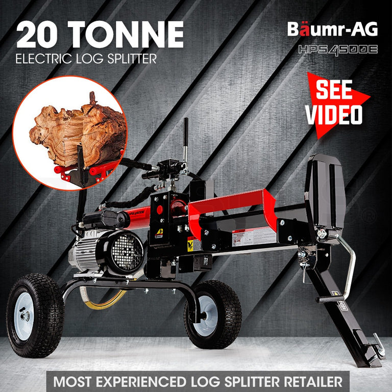 BAUMR-AG 20 Tonne Electric Hydraulic Towed Wood Log Splitter - HPS4500 ...