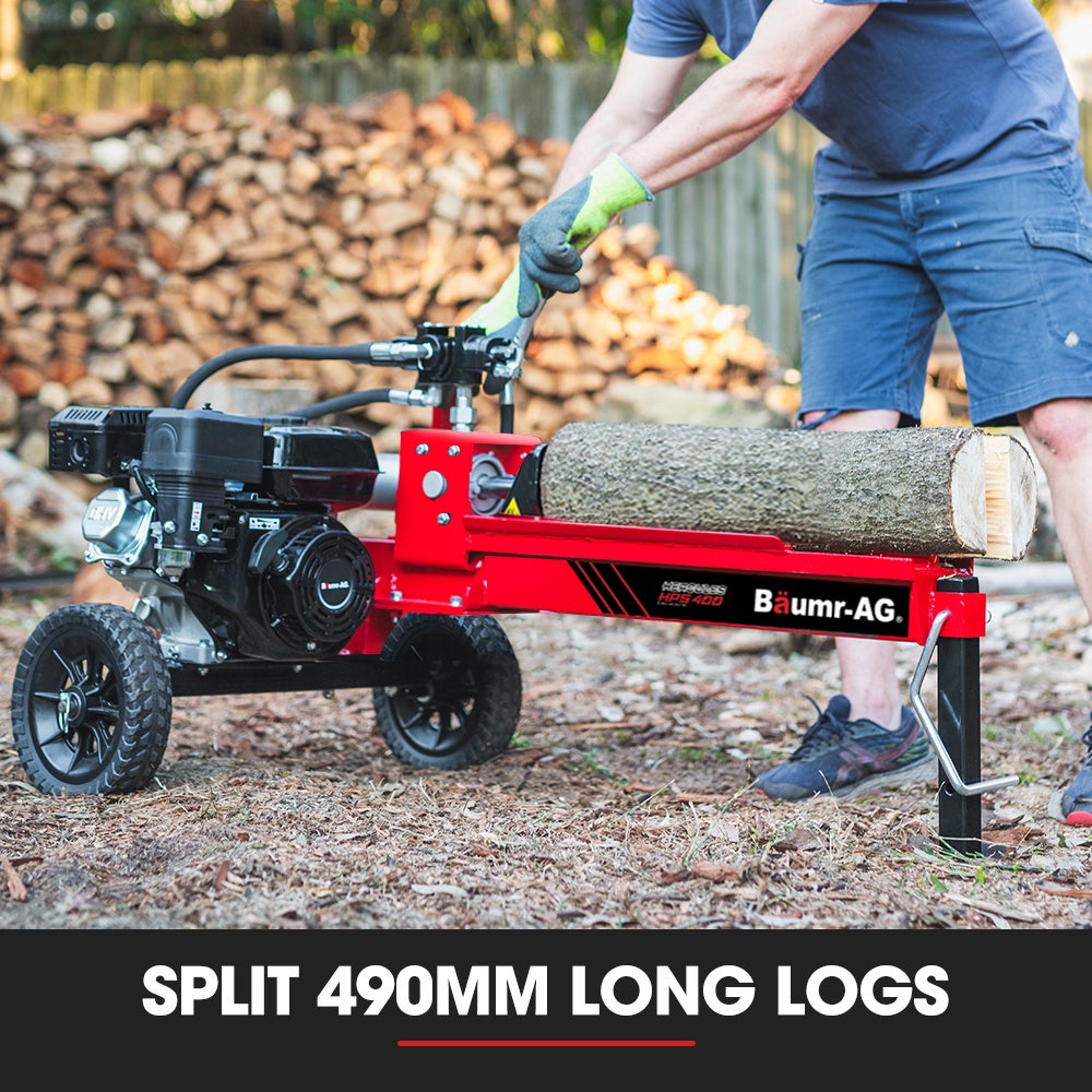 BAUMR-AG 12 Tonne Petrol Hydraulic Wood Log Splitter - HPS400 – Baumr-AG