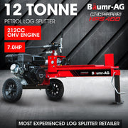 BAUMR-AG 12 Tonne Petrol Hydraulic Wood Log Splitter - HPS400