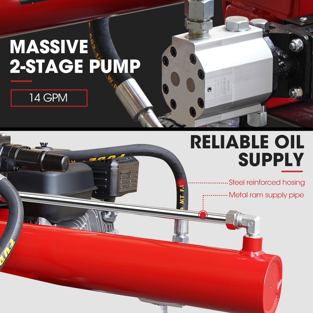 BAUMR-AG 20 Tonne Petrol Hydraulic Wood Log Splitter - HPS600 – Baumr-AG
