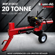BAUMR-AG 20 Tonne Petrol Hydraulic Wood Log Splitter - HPS600
