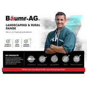 BAUMR-AG 40 Tonne Petrol Hydraulic Horizontal and Vertical Towed Wood Log Splitter - HPS700