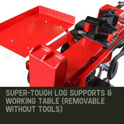 BAUMR-AG 65 Tonne Petrol Hydraulic Wood Horizontal and Vertical Towed Log Splitter with Detachable 4-Way Wedge - HPS800