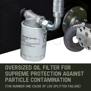 BAUMR-AG 65 Tonne Petrol Hydraulic Wood Horizontal and Vertical Towed Log Splitter with Detachable 4-Way Wedge - HPS800