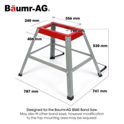 BAUMR-AG Band Saw Stand for BS40 Bandsaw and other brand models
