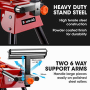 PRE-ORDER BAUMR-AG 210mm Sliding Compound Mitre Drop Saw and Adjustable Stand Combo