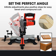 PRE-ORDER BAUMR-AG 210mm Sliding Compound Mitre Drop Saw and Adjustable Stand Combo