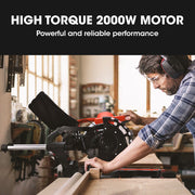 PRE-ORDER BAUMR-AG 210mm Sliding Compound Mitre Drop Saw and Adjustable Stand Combo