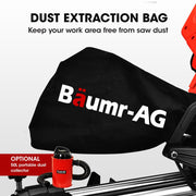 PRE-ORDER BAUMR-AG 210mm Sliding Compound Mitre Drop Saw and Adjustable Stand Combo
