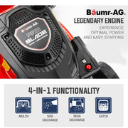 BAUMR-AG Petrol Lawn Mower 220cc 18
