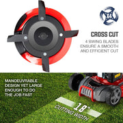 BAUMR-AG Petrol Lawn Mower 220cc 18