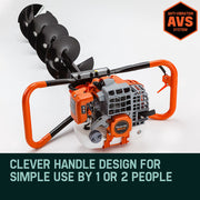 Baumr-AG Post Hole Digger 88CC Posthole Earth Auger Fence Borer Petrol Drill Bit
