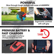 Baumr-AG LT3 20V SYNC Cordless Line Trimmer Whipper Snipper with Battery and Charger Kit