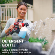 BAUMR-AG BX350 Cordless 20V Pressure Washer Kit, 6 Stage Spray Head, Detergent Nozzle, Water Carrier, Battery & Charger