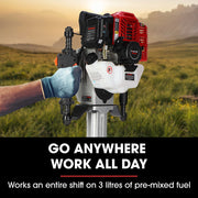 Baumr-AG 52cc 2-Stroke Petrol Post Driver with 2 Drive Sockets