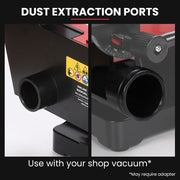 BAUMR-AG Bench Vertical Belt and Disc Sander Combo, 25mm Linisher, 125mm Sanding Disc, Brushless Motor, Dust Collection Ports