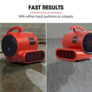 BAUMR-AG Carpet Floor Dryer Air Mover Blower Fan, 3-Speed, 700CFM, Commercial/Home