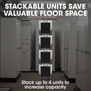 BAUMR-AG 50L/day Commercial Industrial LGR Air Dehumidifier for Mould, Portable, Stackable, LCD Display, Wheels