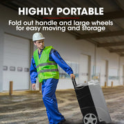 BAUMR-AG 90L/day Commercial Industrial LGR Air Dehumidifier for Mould, Portable, Stackable, LCD Display, Wheels
