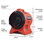 BAUMR-AG 300mm (12 inch) Portable Air Blower Mover Axial Ventilation Extraction Fan