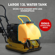 PRE-ORDER BAUMR-AG 94kg 420x540mm 6.5HP Plate Compactor, Sprinkler System, Paver Pad (BCX-750)