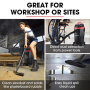 BAUMR-AG 30L 1200W Wet and Dry Vacuum Cleaner, with Blower, for Car, Workshop, Carpet